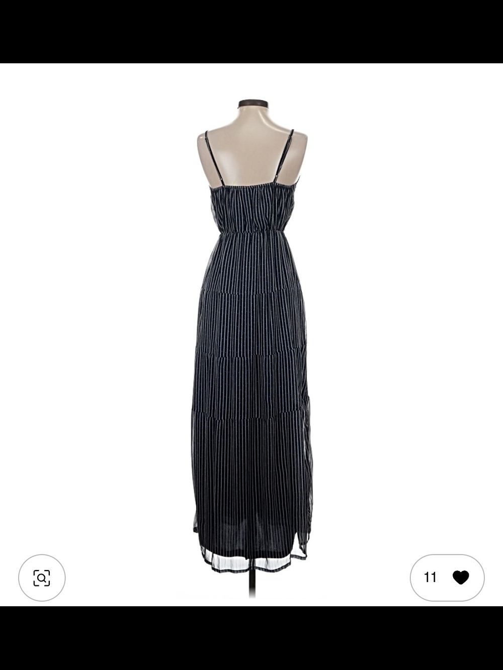Tommy Hilfiger Black and White Striped Maxi Dress